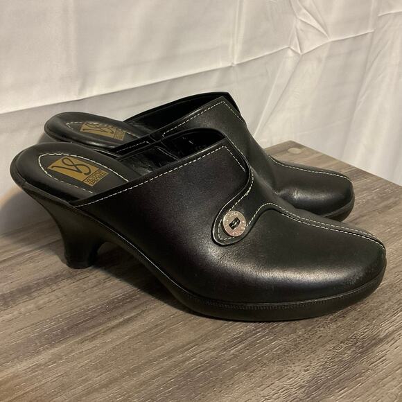 Victoria Spenser Heel Mule Black Leather “Pammy” 8M - Picture 4 of 7